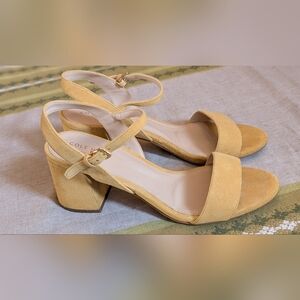 Cole Haan Women's Yellow Suede Block Heels